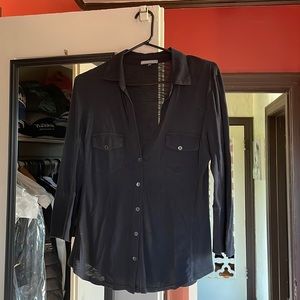 James perse navy button down size 3